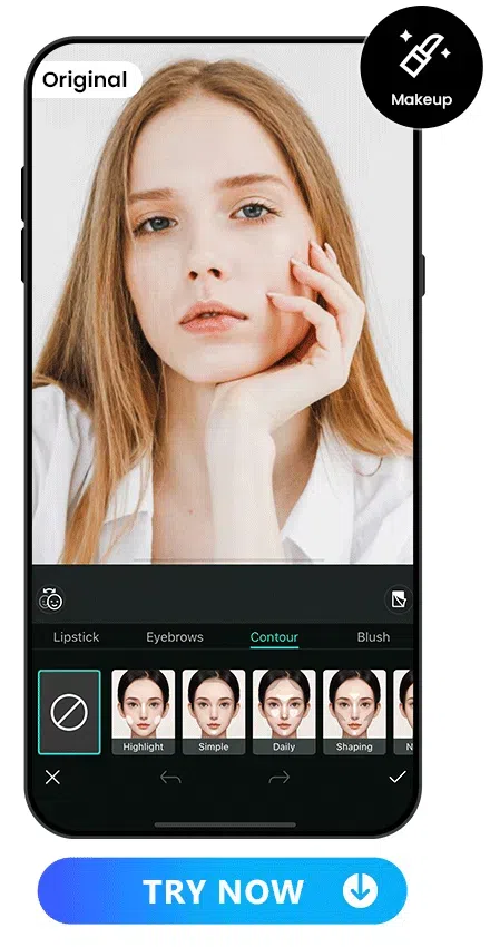 apply nose1 and nose2 contour style to a woman's photo